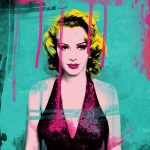 tableau pop art graphique nabilla marylin monroe